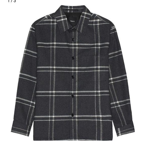 Theory Clyfford Waren Windowpane Shirt - Picture 1 of 2